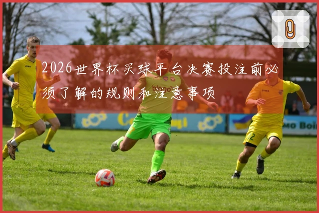 2026世界杯买球平台决赛投注前必须了解的规则和注意事项
